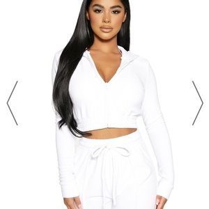 ☁️Naked Wardrobe Terry skirt and hoodie☁️